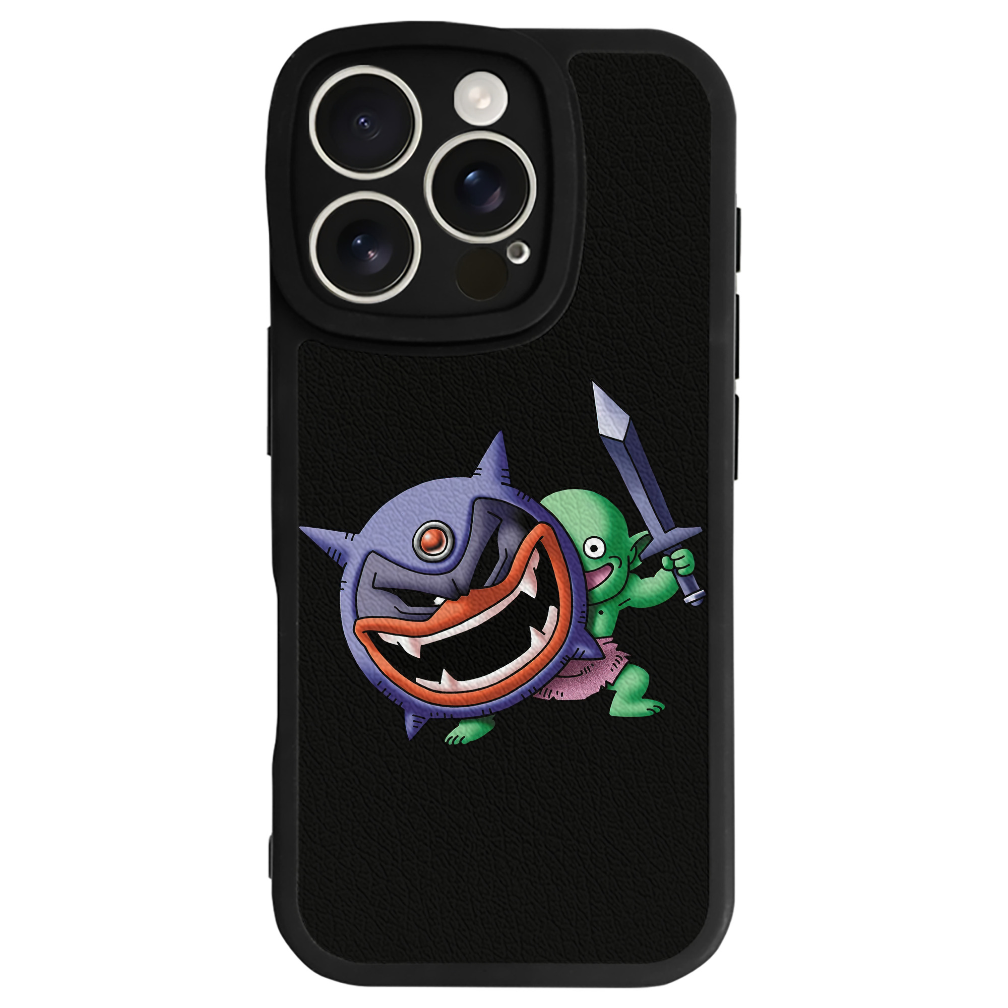 （画像用） ドラゴンクエスト Doragon Kuesuto Dragon Quest 【iPhone 16シリーズ対応】シリコンスマホケース（レザー調） 材質：シリコン